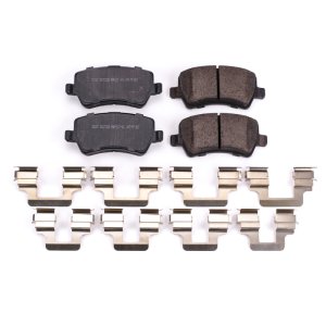 Land Rover LR2 Brake Pads - Rear - PowerStop - Z17 Evolution Plus Ceramic + Hardware - `13-`15