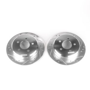 Ford Crown Victoria Brake Rotors (2) - Rear - PowerStop - Evolution Drilled & Slotted - `96-`02