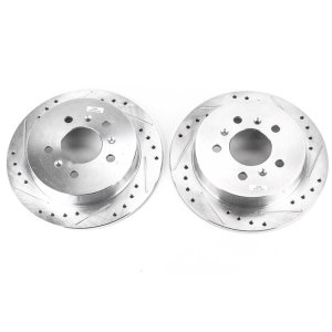 Buick Allure Brake Rotors (2) - Rear - PowerStop - Evolution Drilled & Slotted - `08-`09