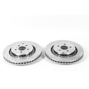 Chevrolet SS Brake Rotors (2) - Rear - PowerStop - Evolution Drilled & Slotted - `15-`17