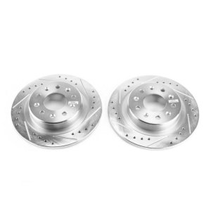 Buick Envision Brake Rotors (2) - Rear - PowerStop - Evolution Drilled & Slotted - Silver - 2018