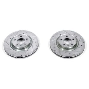 Pontiac Grand Prix Brake Rotors (2) - Front - PowerStop - Evolution Drilled & Slotted - `05-`08
