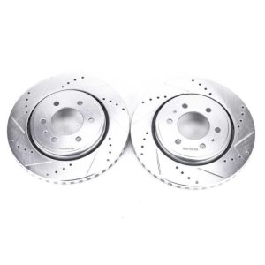 Ford Expedition Brake Rotors (2) - Front - PowerStop - Evolution Drilled & Slotted Zinc Plated Rotors - `07-`19 Ford Expedition Brake Rotors (2) - Front - PowerStop - Evolution Drilled & Slotted Zinc Plated Rotors - `07-`19