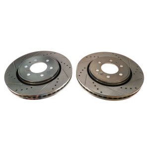 Ford Expedition Brake Rotors (2) - Front - PowerStop - Evolution Drilled & Slotted Zinc Plated Rotors - `07-`19 Ford Expedition Brake Rotors (2) - Front - PowerStop - Evolution Drilled & Slotted Zinc Plated Rotors - `07-`19