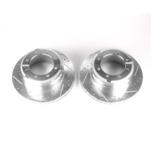 Ford F-350 Super Duty Brake Rotors (2) - Rear - PowerStop - Evolution Drilled & Slotted - `05-`12