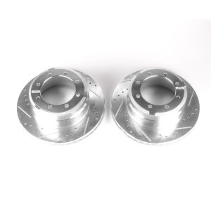 Ford F-350 Super Duty Brake Rotors (2) - Rear - PowerStop - Evolution Drilled & Slotted - `05-`12