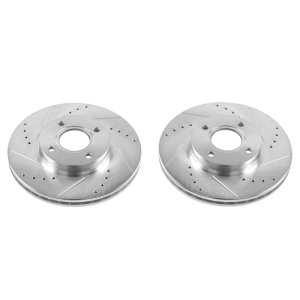 Ford Fiesta Brake Rotors (2) - Front - PowerStop - Evolution Drilled & Slotted - `14-`19