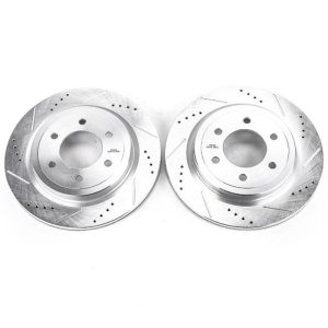 Ford Expedition Brake Rotors (2) - Rear - PowerStop - Evolution Drilled & Slotted - `18-`19 Ford Expedition Brake Rotors (2) - Rear - PowerStop - Evolution Drilled & Slotted - `18-`19