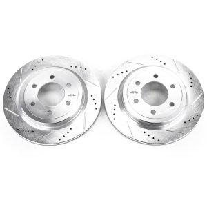 Ford Expedition Brake Rotors (2) - Rear - PowerStop - Evolution Drilled & Slotted - `18-`19 Ford Expedition Brake Rotors (2) - Rear - PowerStop - Evolution Drilled & Slotted - `18-`19