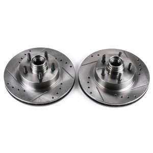 Ford Explorer Brake Rotors (2) - Front - PowerStop - Evolution Drilled & Slotted - `95-`01