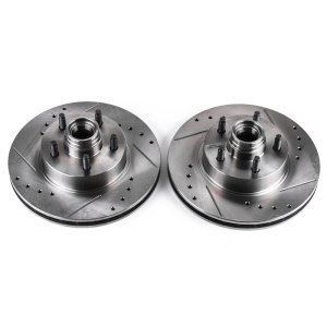 Ford Explorer Brake Rotors (2) - Front - PowerStop - Evolution Drilled & Slotted - `95-`01