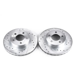 Ford Explorer Brake Rotors (2) - Front - PowerStop - Evolution Drilled & Slotted - `95-`01