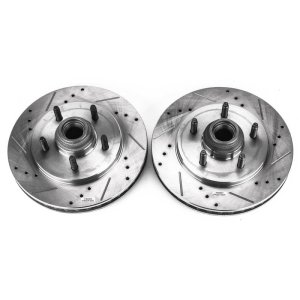 Ford Expedition Brake Rotors (2) - Front - PowerStop - Evolution Drilled & Slotted - `99-`02