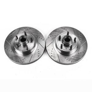 Ford Explorer Sport Brake Rotors (2) - Front - PowerStop - Evolution Drilled & Slotted - `01-`03 Ford Explorer Sport Brake Rotors (2) - Front - PowerStop - Evolution Drilled & Slotted - `01-`03