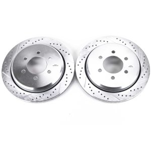 Ford Expedition Brake Rotors (2) - Rear - PowerStop - Evolution Drilled & Slotted - `02-`06