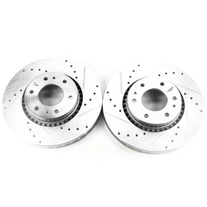 Buick Rainier Brake Rotors (2) - Front - PowerStop - Evolution Drilled & Slotted - `04-`07
