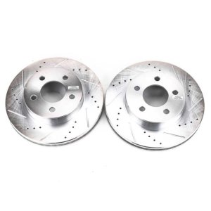 Jeep Liberty Brake Rotors (2) - Front - PowerStop - Evolution Drilled & Slotted Zinc Plated - `02-`07