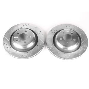 Dodge Magnum Brake Rotors (2) - Rear - PowerStop - Evolution Drilled & Slotted Zinc Plated - `06-`08