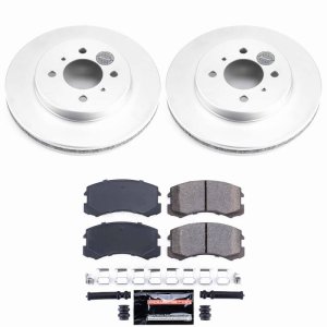 Mitsubishi Lancer Brake Kit - Front - PowerStop - Z23 Evolution Coated - `02-`06