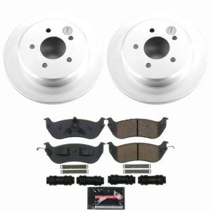 Ford Crown Victoria Brake Kit - Rear - PowerStop - Evolution Coated Rotors + Z23 Pads - `96-`02