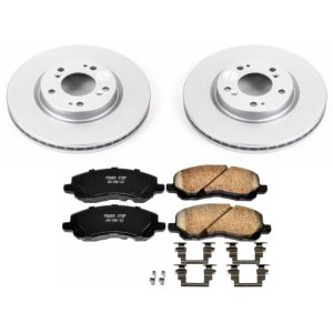 Mitsubishi Eclipse Brake Kit - Front - PowerStop - Genuine Geomet Coated Rotors + Z17 Ceramic Brake Pads - `06-`12