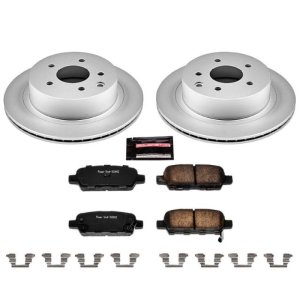 Infiniti G35 Brake Kit - Rear - PowerStop - Z17 Evolution Geomet Coated Rotors + Low-Dust Ceramic Pads - `03-`05