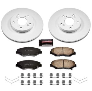 Acura ILX Brake Kit - Front - PowerStop - Geomet Coated Rotors + Z17 Low-Dust Ceramic Pads - `14-`15
