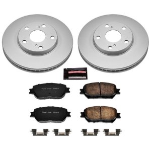 Toyota Camry Brake Kit - Front - PowerStop - Z17 Evolution Geomet Coated Rotors + Low-Dust Ceramic Pads - `02-`06
