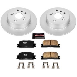 Toyota Highlander Brake Kit - Rear - PowerStop - Z17 Geomet Coated Rotors + Low-Dust Ceramic Pads - `01-`03