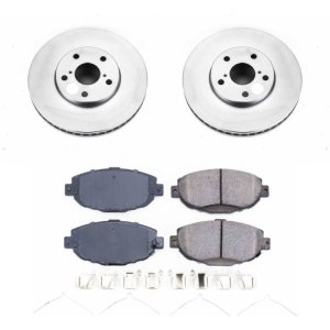 Lexus SC300 Brake Kit - Front - PowerStop - Geomet Coated Rotors + Z17 Low-Dust Ceramic Pads - `99-`00