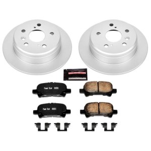 Toyota Camry Brake Kit - Rear - PowerStop - Z17 Evolution Geomet Coated Rotors + Low-Dust Ceramic Pads - `00-`01
