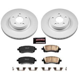 Subaru Impreza Brake Kit - Front - PowerStop - Z17 Evolution Geomet Coated Rotors + Low-Dust Ceramic Pads - `98-`01 Subaru Impreza Brake Kit - Front - PowerStop - Z17 Evolution Geomet Coated Rotors + Low-Dust Ceramic Pads - `98-`01