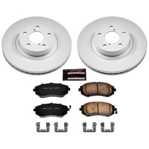 Saab 9-2X Brake Kit - Front - PowerStop - Z17 Evolution Geomet Coated Rotors + Ceramic Pads - `05-`06