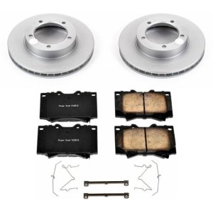 Lexus LX470 Brake Kit - Front - PowerStop - Z17 Evolution Geomet Coated Rotors + Low-Dust Ceramic Pads - `98-`07