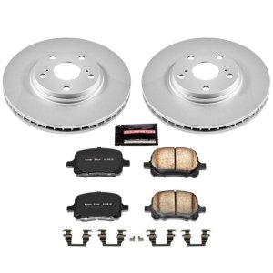 Lexus RX300 Brake Kit - Front - PowerStop - Z17 Evolution Geomet Coated Rotors + Low-Dust Ceramic Pads - `99-`01