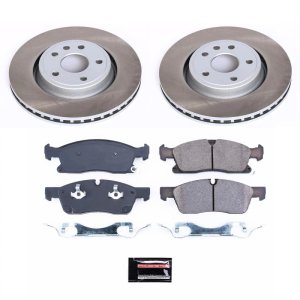 Toyota Highlander Brake Kit - Front + Rear - PowerStop - Genuine Geomet Coated Rotors + Low-Dust Ceramic Pads - `01-`03
