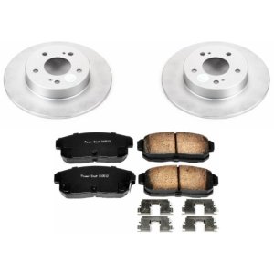 Infiniti I30 Brake Kit - Rear - PowerStop - Genuine Geomet Coated Rotors + Z17 Low-Dust Ceramic Pads - 2001