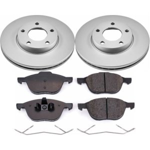 Mazda 3 Brake Kit - Front - PowerStop - Z17 Evolution Geomet Coated Rotors + Low-Dust Ceramic Pads - `04-`13 Mazda 3 Brake Kit - Front - PowerStop - Z17 Evolution Geomet Coated Rotors + Low-Dust Ceramic Pads - `04-`13