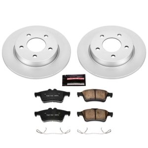 Mazda 3 Brake Kit - Rear - PowerStop - Geomet Coated Rotors + Z17 Low-Dust Ceramic Pads - `06-`13