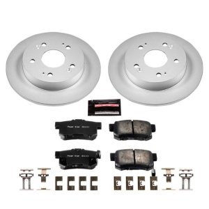 Acura ILX Brake Kit - Rear - PowerStop - Geomet Coated Rotors + Z17 Low-Dust Ceramic Pads - `13-`15