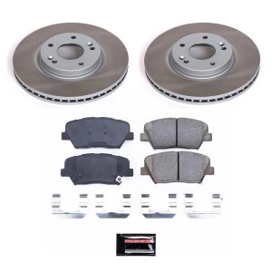 Ford Focus Brake Kit - Front + Rear - PowerStop - Z17 Evolution Geomet Coated Rotors + Low-Dust Ceramic Pads - `01-`04