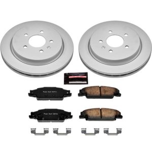 Cadillac CTS Brake Kit - Rear - PowerStop - Geomet Coated Rotors + Z17 Low-Dust Ceramic Pads - `03-`07