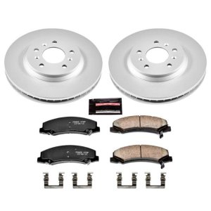Buick Lucerne Brake Kit - Front - PowerStop - Genuine Geomet Fully Coated Rotors + Z17 Low-Dust Ceramic Pads - `06-`11