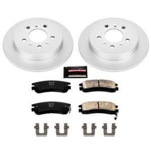 Buick Allure Brake Kit - Rear - PowerStop - Genuine Geomet Coated Rotors + Z17 Low-Dust Ceramic Pads - `08-`09