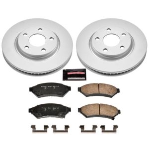 Buick Allure Brake Kit - Front - PowerStop - Geomet Coated Rotors + Z17 Low-Dust Ceramic Pads - `05-`09