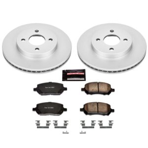 Chevrolet Cobalt Brake Kit - Front - PowerStop - Genuine Geomet Coated Rotors + Z17 Low-Dust Ceramic Pads - `05-`10
