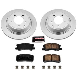 Dodge Caliber Brake Kit - Rear - PowerStop - Geomet Coated Rotors + Z17 Ceramic Pads - `08-`09