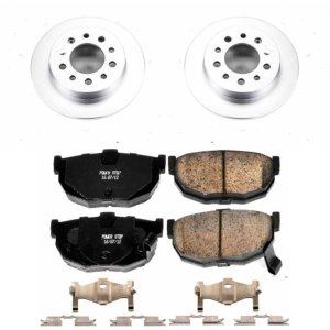 Hyundai Tiburon Brake Kit - Rear - PowerStop - Z17 Evolution Geomet Coated Rotors + Low-Dust Ceramic Pads - `03-`08