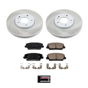Chrysler 300M Brake Kit - Front + Rear - PowerStop - Z17 Evolution Geomet Coated Rotors + Low-Dust Ceramic Pads - `99-`02