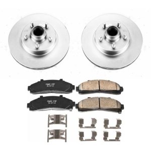 Ford Explorer Brake Kit - Front - PowerStop - GEOMET Coated Rotors + Z17 Low-Dust Ceramic Pads - `95-`01